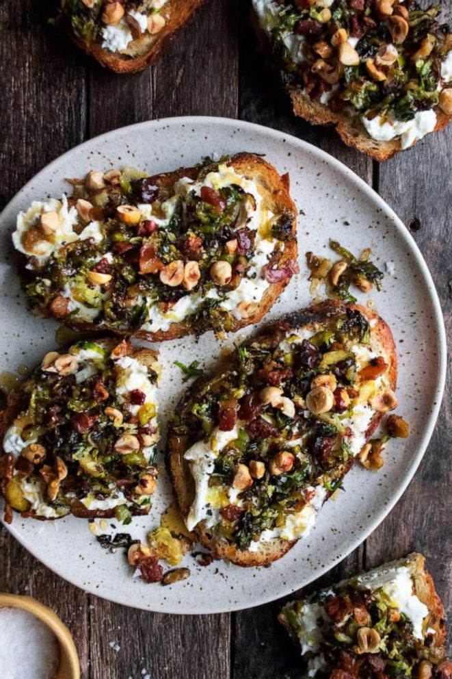 PHOTO: These Brussels sprouts toast with are a great way to start Thanksgiving.