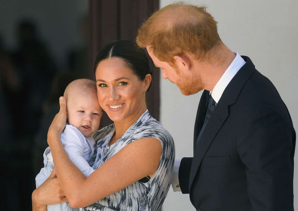PHOTO: Prince Harry, Duke of Sussex, Meghan, Duchess of Sussex and their baby son Archie Mountbatten-Windsor, Sept. 25, 2019, in Cape Town, South Africa. 
