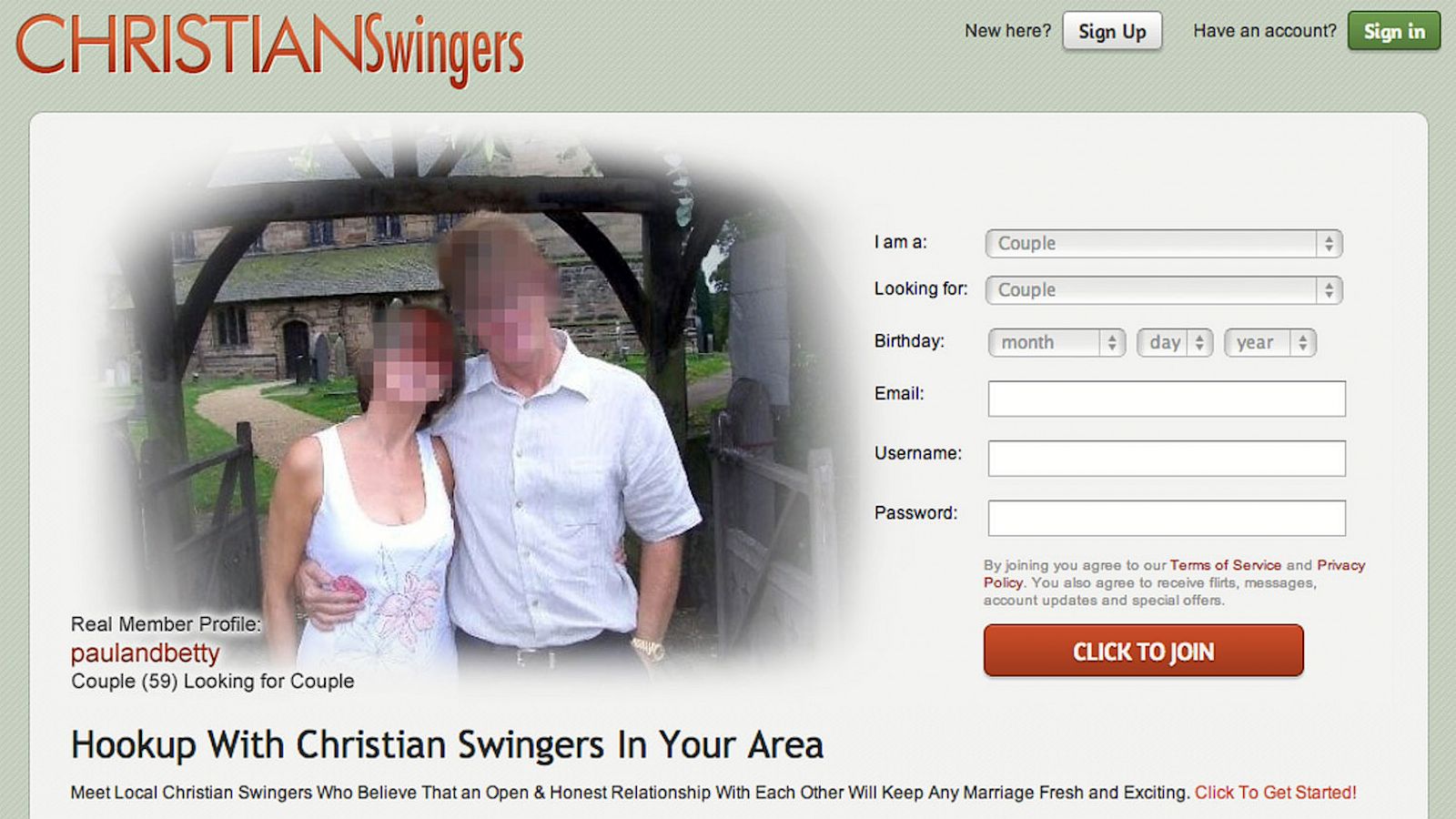 Free to access swinger site