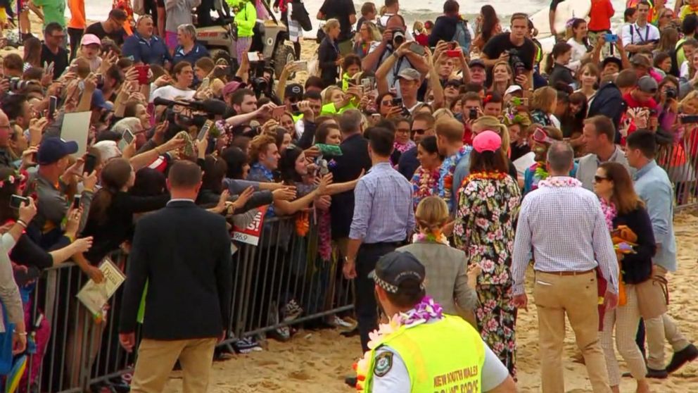 WATCH: Prince Harry and Meghan Markle visit Bondi Beach