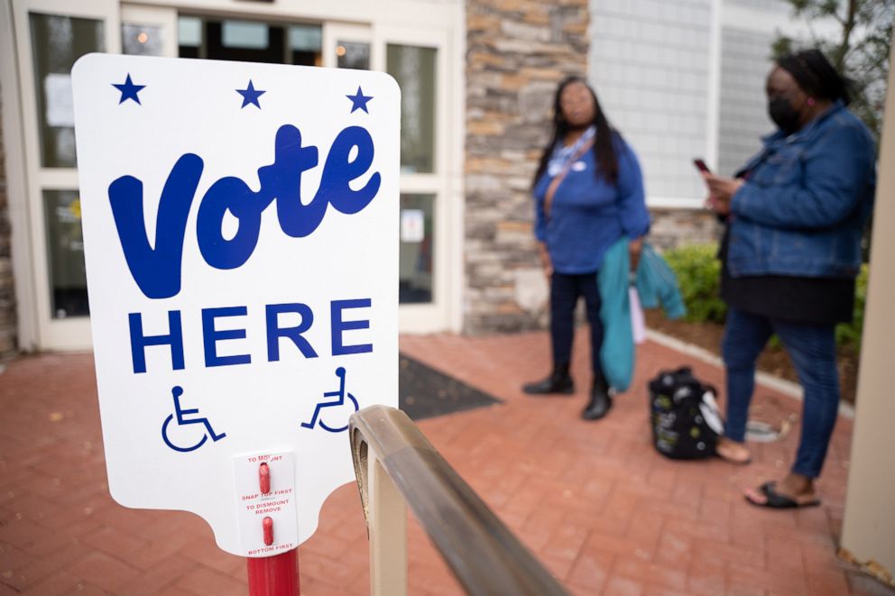 PHOTO: People wait to vote in Charlotte, N.C., Nov.5, 2022.