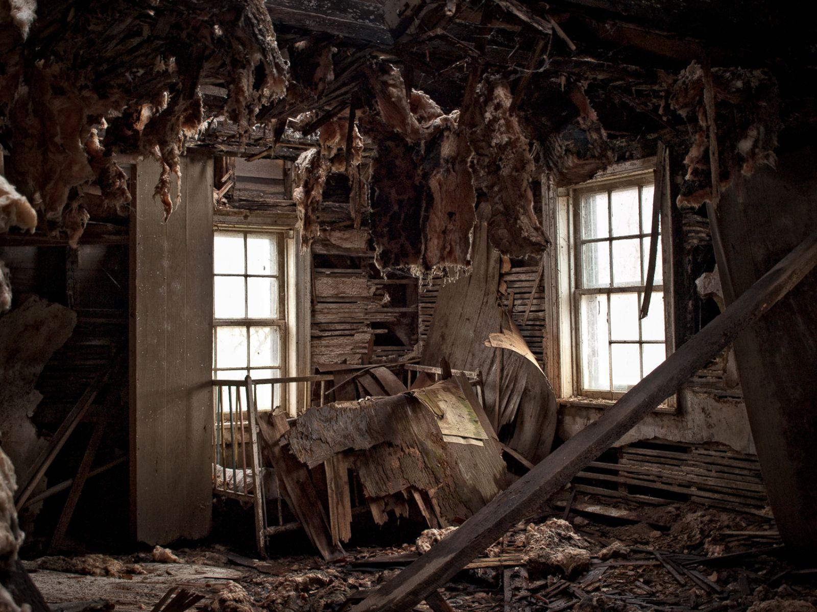 Punished abandoned house after fight