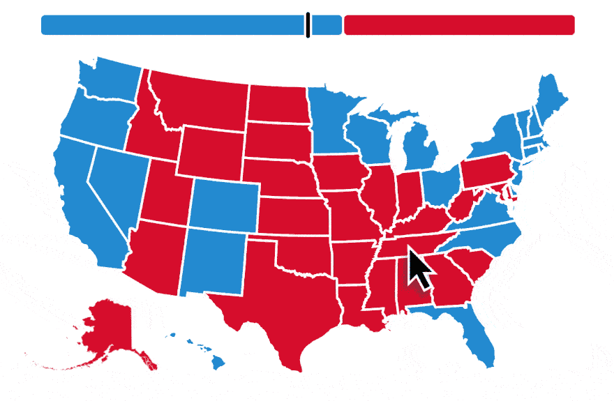 Sample image of interactive election map