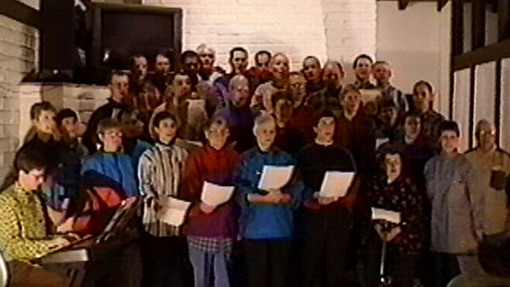 PHOTO: Image of Heaven's Gate cult taken from a home video in the 1990s. 