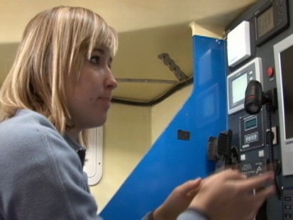 VIDEO: Abby Sunderland, 16, shows off craft she plans to sail around the world.
