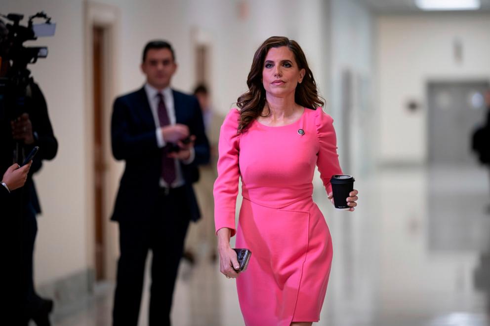 PHOTO: Nancy Mace walks to join other members of the House Oversight Committee, Dec. 13, 2023, at the Capitol in Washington. 