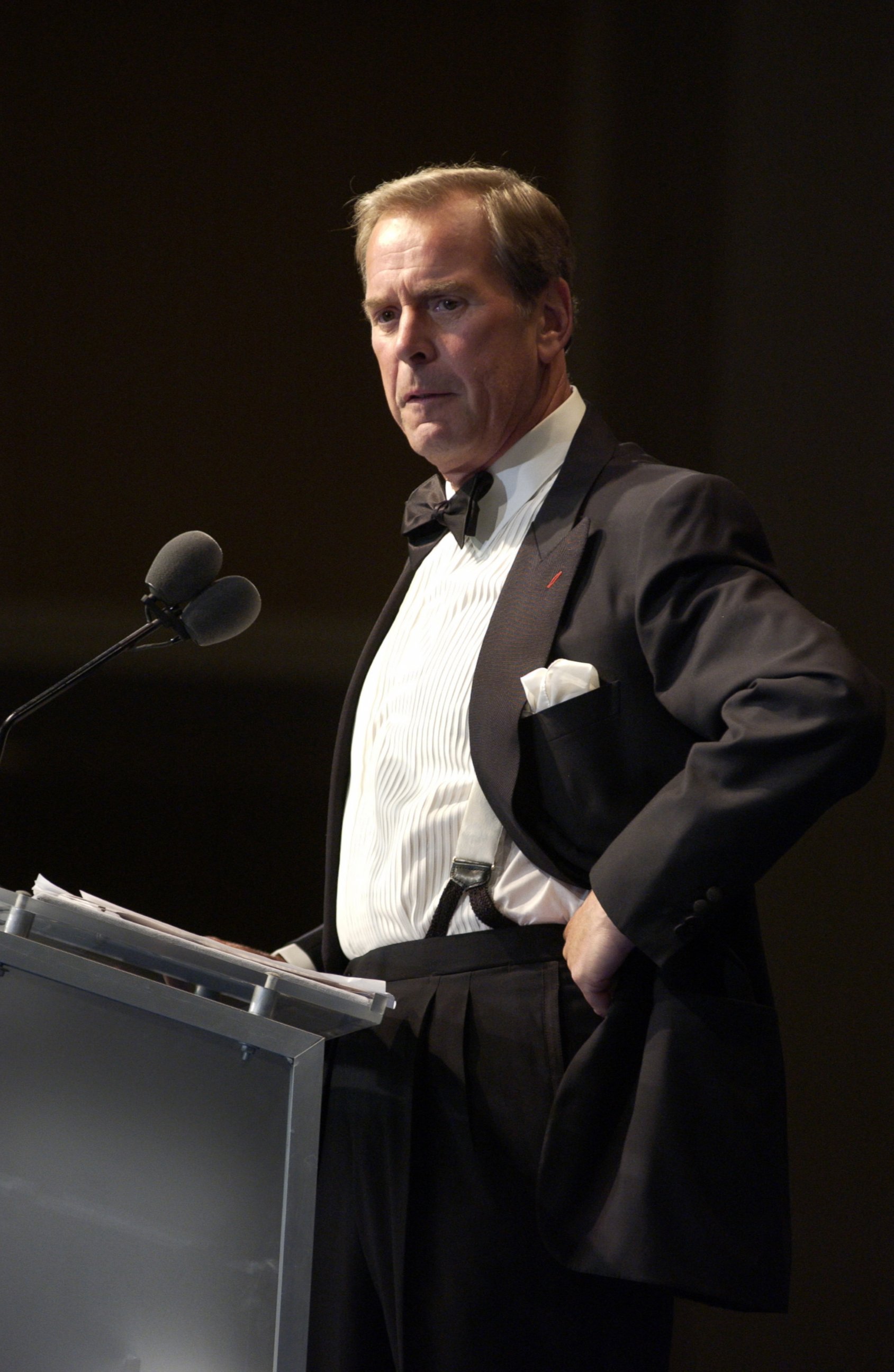 PHOTO: ABC News Anchor Peter Jennings during 25th Annual NATAS News and Documentary Emmys 2004 Honoring Tom Brokaw at Mariott Marquis Hotel NY in New York, NY, United States.