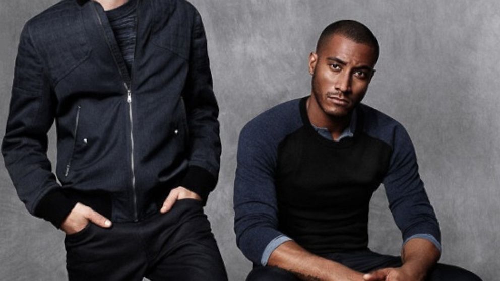 Roch Barbot (left) and producer/DJ Sunnery James (right) model men's looks in the new H&M fall campaign.