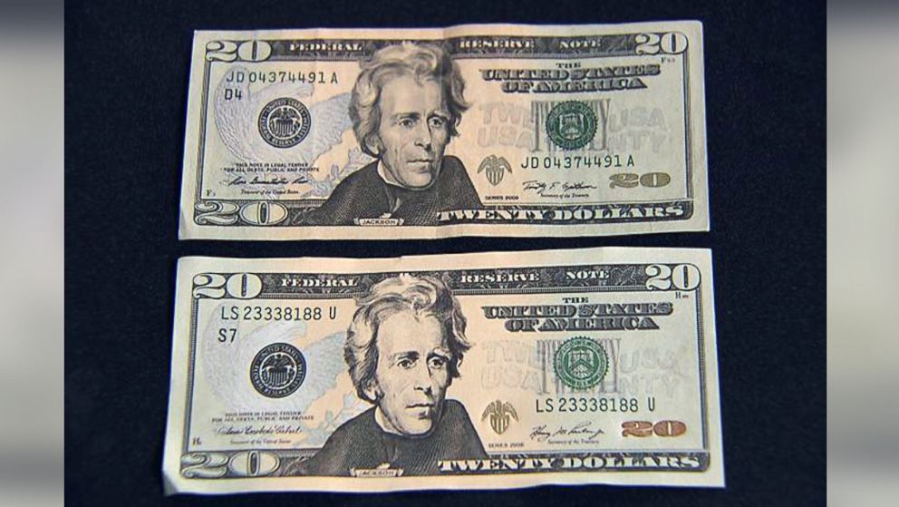 twenty dollar bill counterfeit