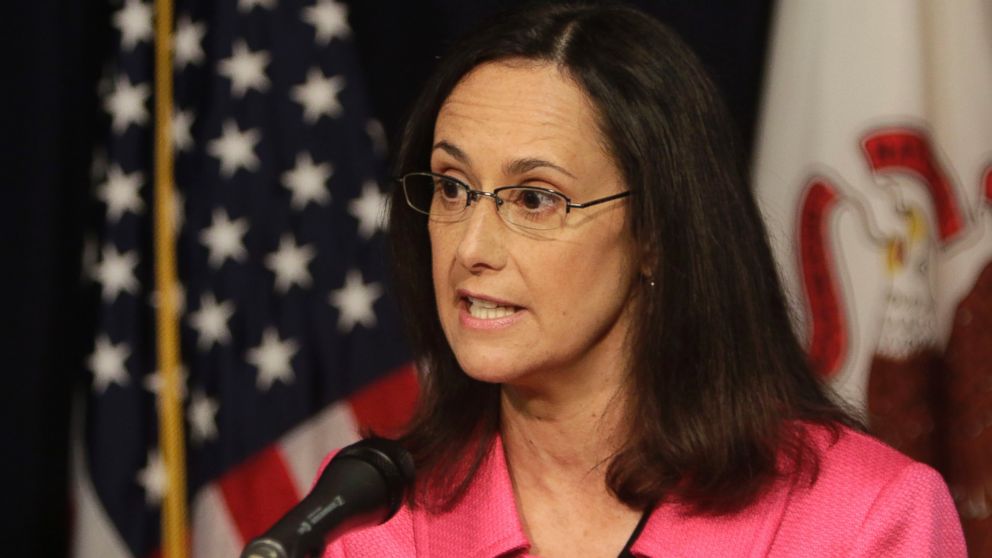 Illinois Attorney General Lisa Madigan speaks during a press conference, July 14, 2014, in Chicago. 
