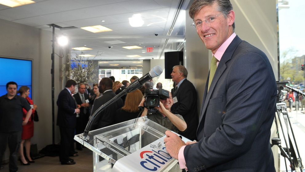 PHOTO: Michael Corbat the CEO of Citigroup Inc., at Citibank's newest branch location in Washington