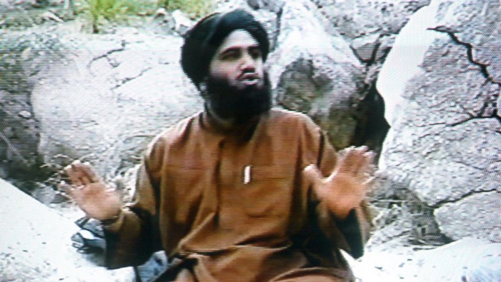Sulaiman Abu Ghaith is pictured in a frame from the Middle East Broadcasting Center, which was first televised on Apr. 17, 2002.