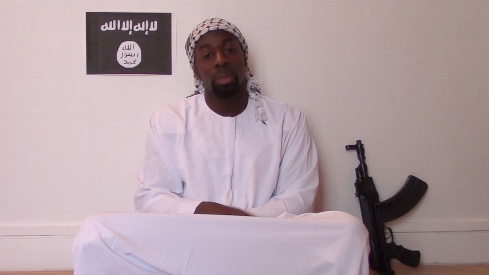 A man who appears to be Paris shooter Amedy Coulibaly is featured in a video online.