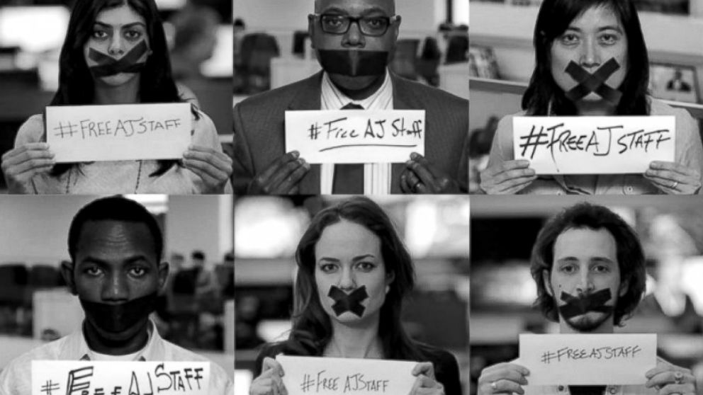 Al Jazeera today launched a 'Global Day of Action' to put pressure on the Egyptian government to release jailed journalists there. Part of the push included a request that supporters use the hashtag #FreeAJStaff on Twitter.