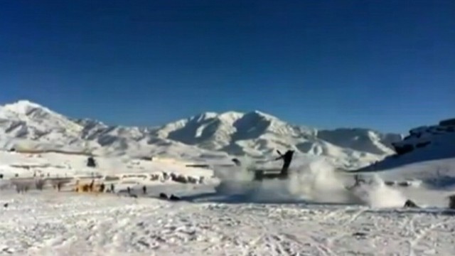 VIDEO: Apache helicopter crash was filmed on February 6 at a remote Afghan outpost.