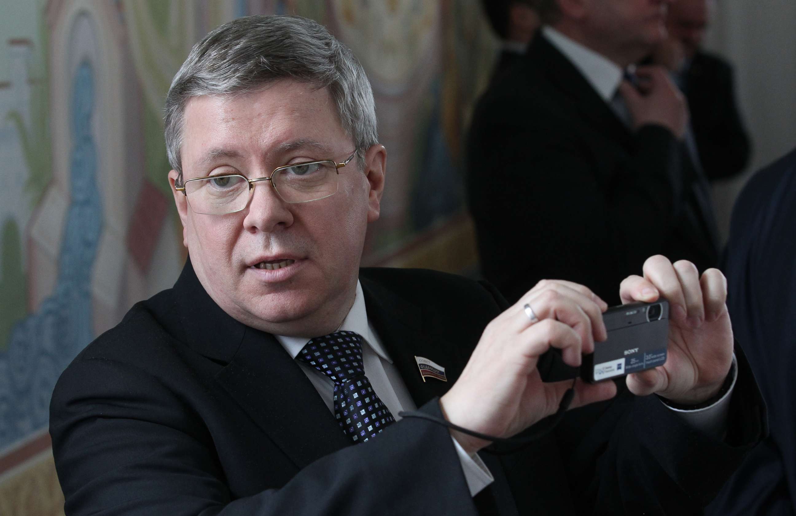PHOTO: Russian Council of the Federation Deputy Chief Alexander Torshin is seen during a meeting, April, 3, 2012 in Maloyaroslavets, Russia.