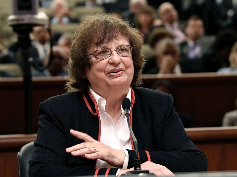 PHOTO: Acting New York state Attorney General Barbara D. Underwood speaks to Legislative leaders interviewing her for the Office of the Attorney General, May 15, 2018, in Albany, N.Y.