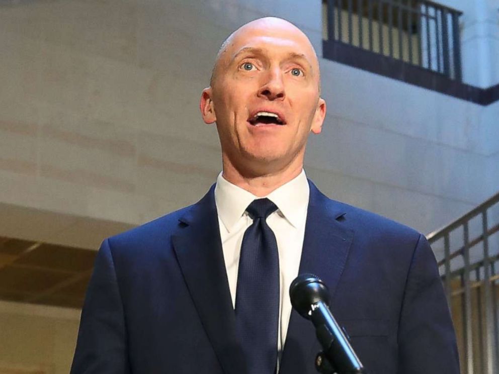 PHOTO: Carter Page, former foreign policy adviser for the Trump campaign, speaks to the media after testifying before the House Intelligence Committee, Nov. 2, 2017 in Washington, D.C.