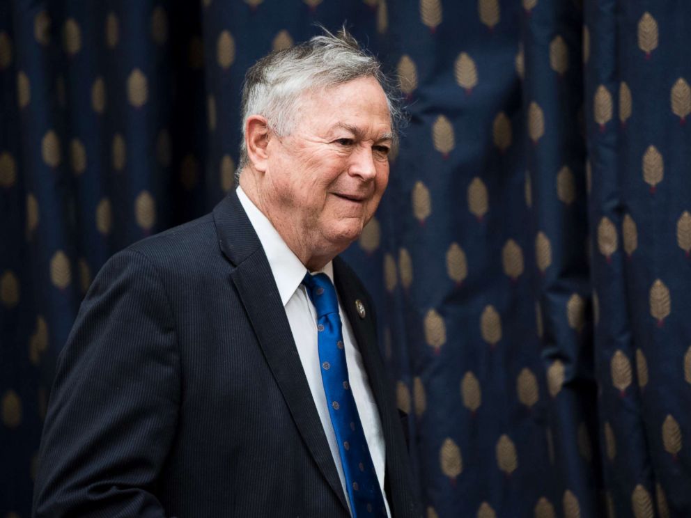 PHOTO: Rep. Dana Rohrabacher arrives for the House Foreign Affairs Committee hearing on An Insiders Look at the North Korean Regime, Nov. 1, 2017.