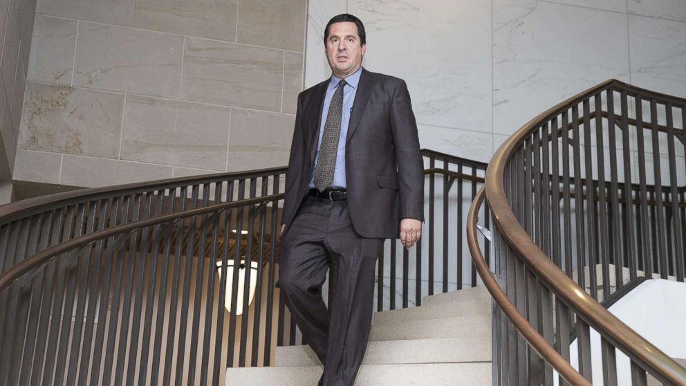 PHOTO: Chairman of the House Permanent Select Committee on Intelligence, Devin Nunes, walks to a meeting of the House Permanent Select Committee on Intelligence, on Capitol Hill, Feb. 5, 2018, in Washington.