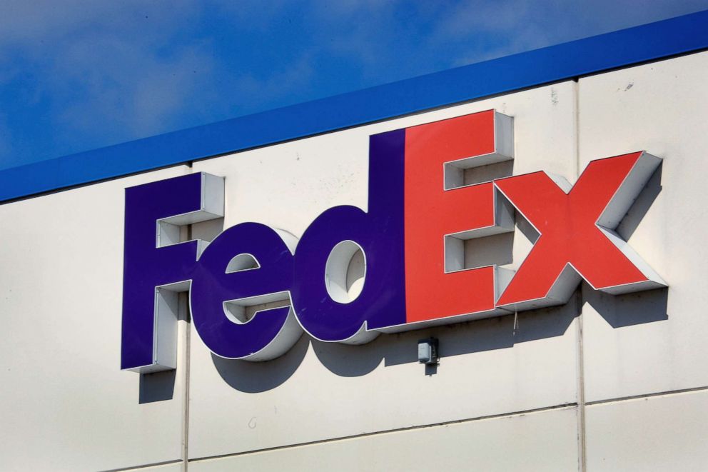 PHOTO: A FedEx logo marks the location of one of the company's distribution center, March 19, 2009, in Chicago. 