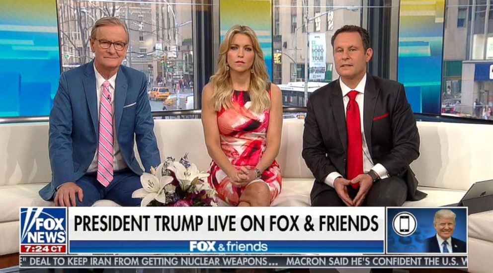 PHOTO: President Donald Trump called in to speak with the hosts of "Fox & Friends," April 26, 2018.