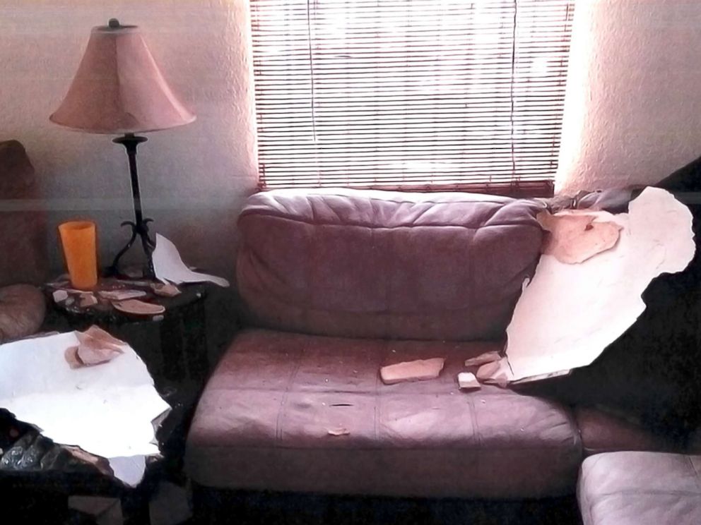 PHOTO: Bruce Nicholson and Lisa Daspit say they notified Waypoint about a crack in their ceiling but the company failed to fix it before the ceiling collapsed into their living room.
