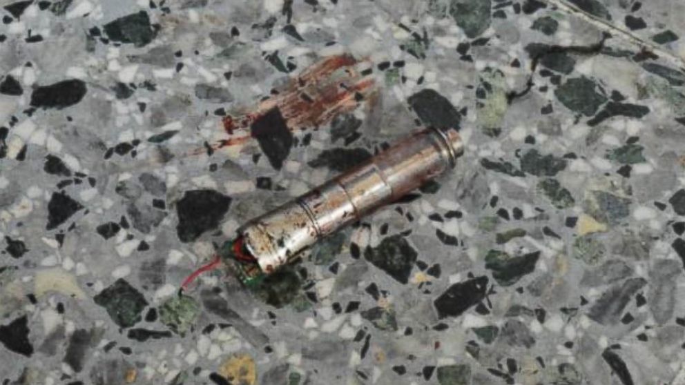 PHOTO: The device apparently featured a a sophisticated design with a remote detonator.