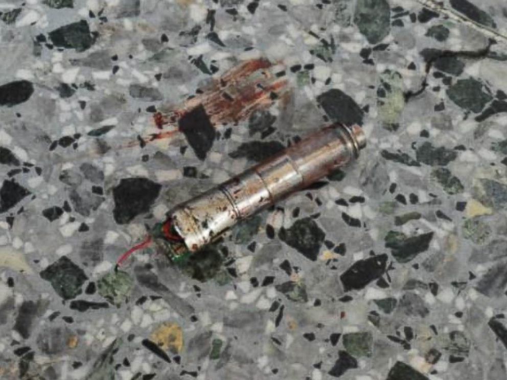 PHOTO: The device apparently featured a a sophisticated design with a remote detonator.