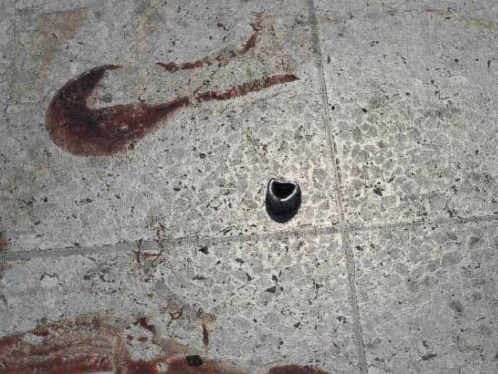 PHOTO: The bomb was packed with shrapnel consisting of bolts and nails.