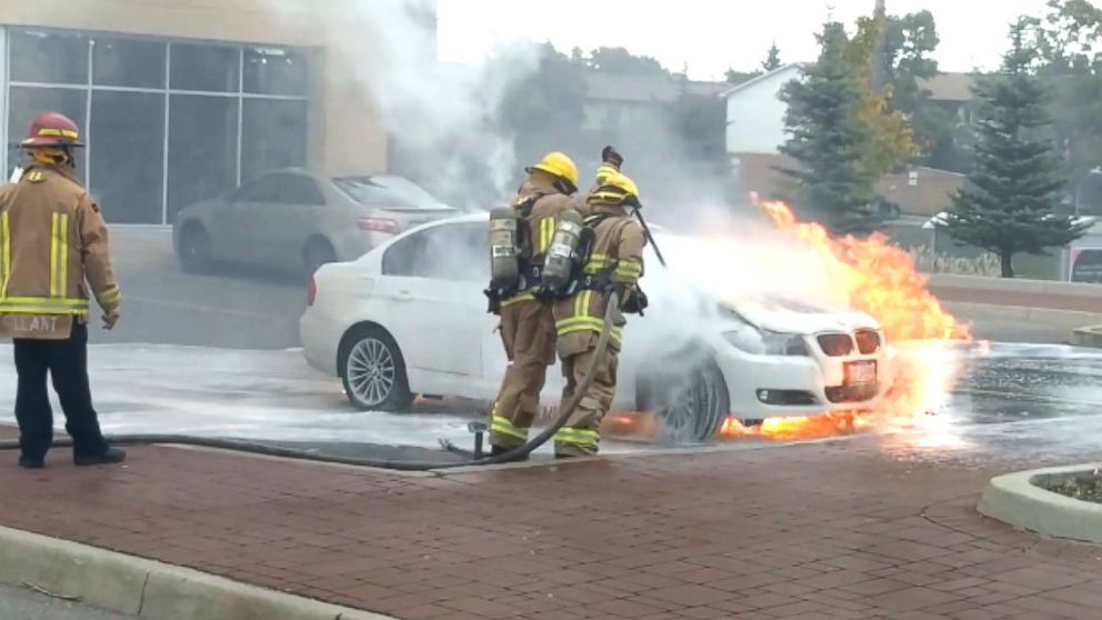 PHOTO: Taz Zaide said that his 2011 BMW 3-series caught on fire about five minutes after he had parked his car to go to work.