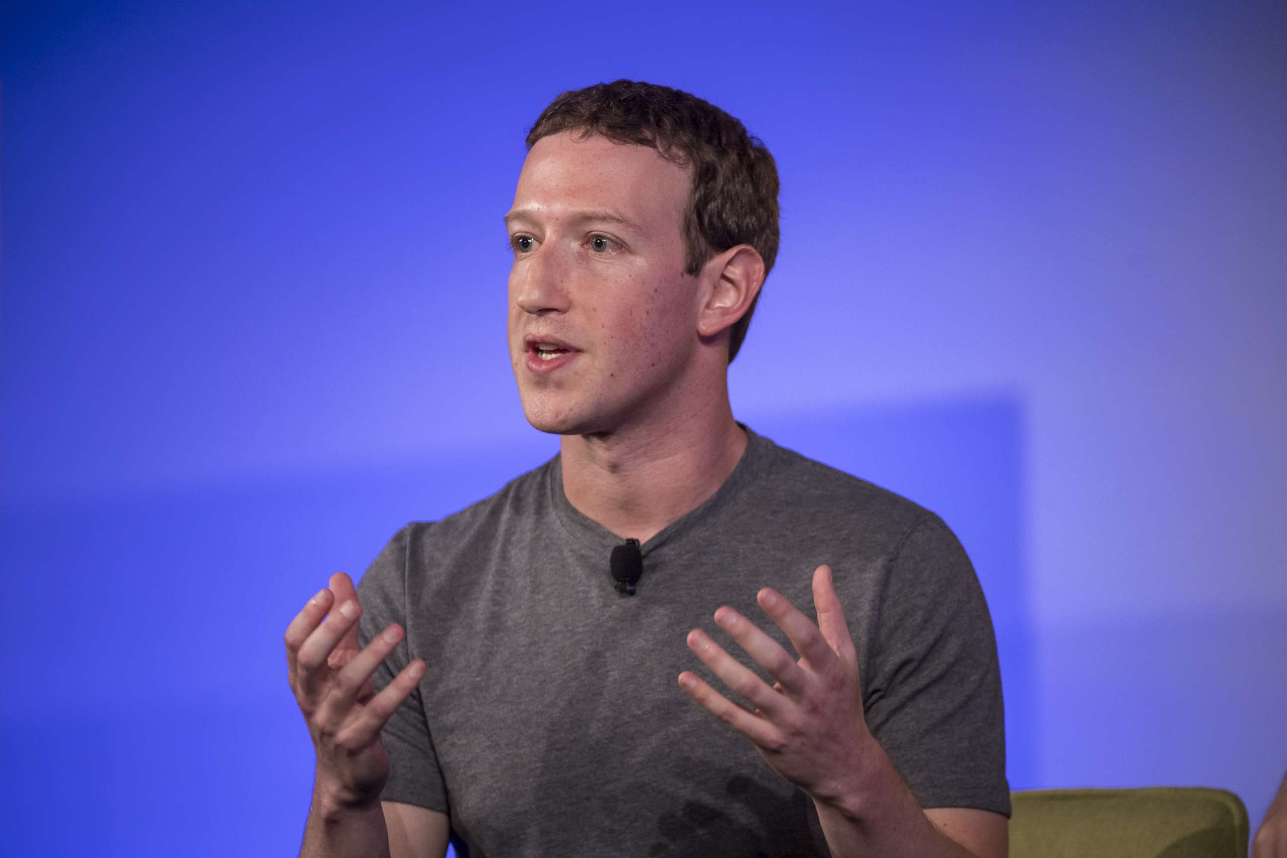 PHOTO: Mark Zuckerberg of Facebook Inc. speaks during an event in Half Moon Bay, Calif., Nov. 10, 2016.