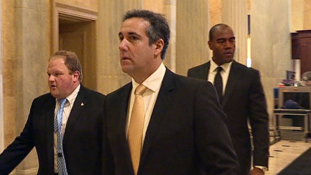 President Donald Trump's personal attorney, Michael Cohen, arrives on Capitol Hill to meet with the House Intelligence Committee on Oct. 24, 2017.
