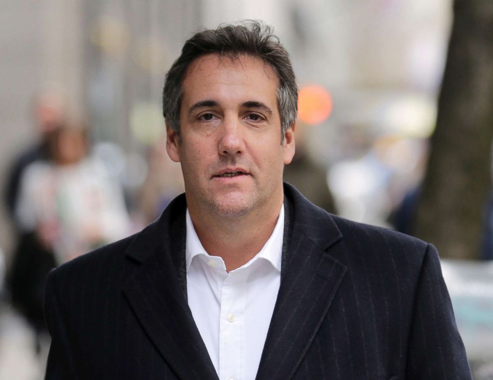 PHOTO: President Donald Trump's personal attorney, Michael Cohen, walks down the sidewalk in New York, April 11, 2018.