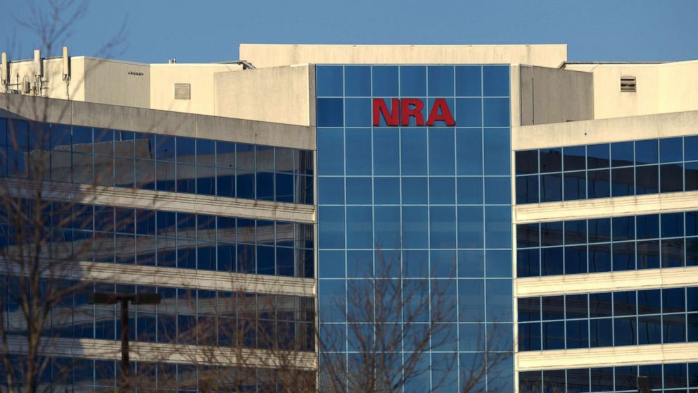 The National Rifle Association of America headquarters building is seen, Jan. 10, 2013, in Fairfax, Va.  The building also contains the National Firearms Museum.