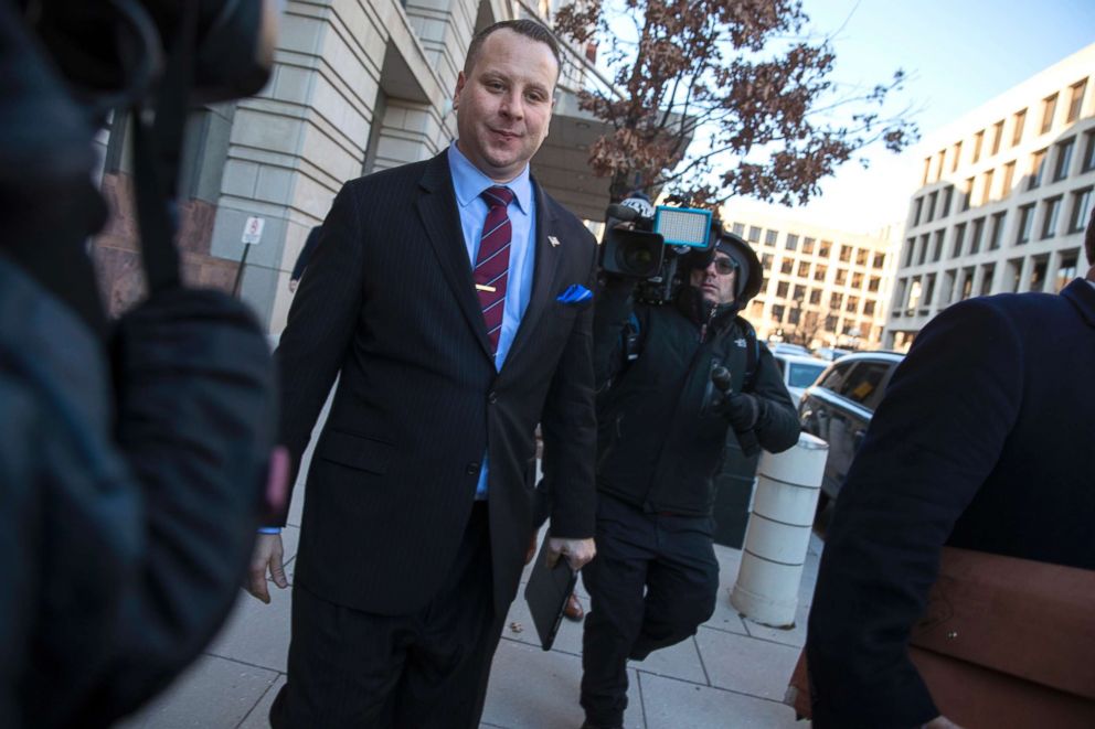 PHOTO: Trump campaign aide Sam Nunberg leaves the U.S. District Courthouse after a day before a grand jury as ordered by special counsel Robert Mueller who is investigating the campaign's ties to Russian officials, in Washington D.C., March 9, 2018. 