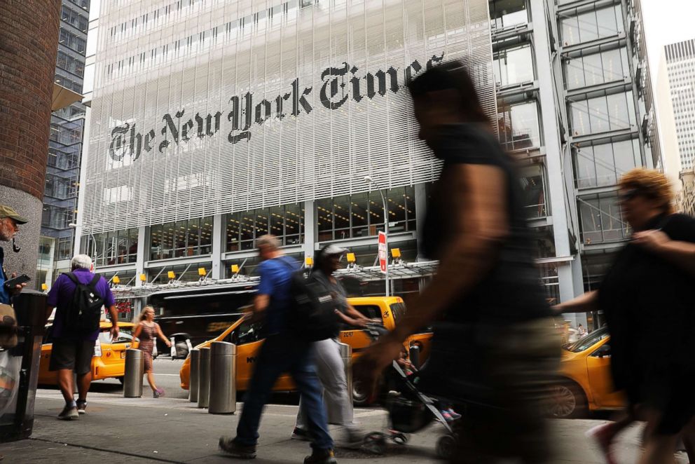 PHOTO: The New York Times building in Manhattan, July 27, 2017.