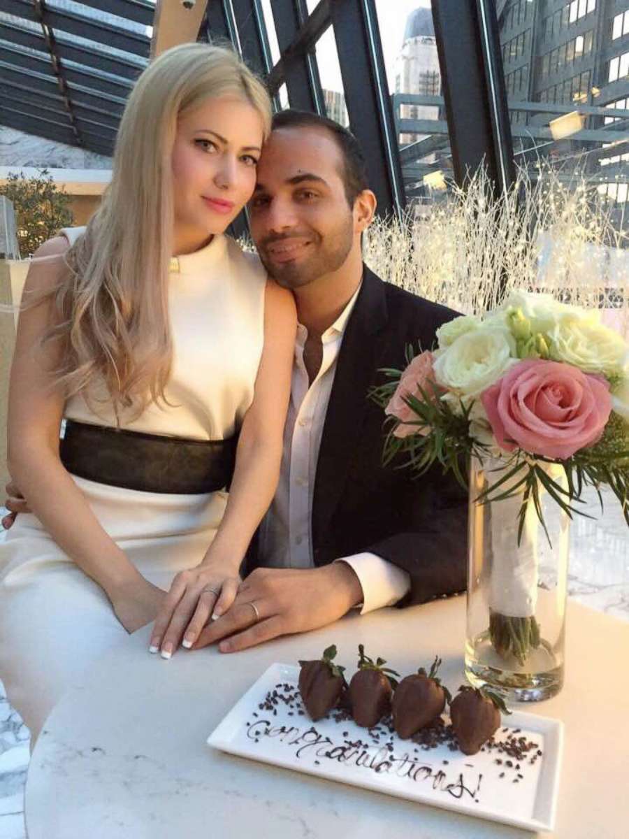 PHOTO: George Papadopoulos married Simona Mangiante in Chicago, March 2, 2018.