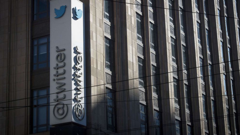 Twitter Inc. signage is displayed outside the company's headquarters in San Francisco, Feb. 8, 2018.