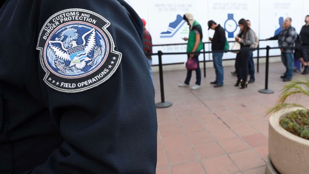 U.S. Customs and Border Protection officers at the Otay Mesa Port of Entry, Dec. 10, 2015, in San Diego. 
