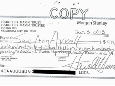 VIDEO: Sue Ann Arnall reportedly cashed the divorce settlement check from her billionaire husband after first rejecting his offer.