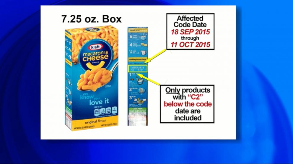 Kraft Recalls 242000 Mac And Cheese Cases Over Possible Metal Fragments Abc News 