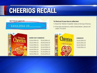 VIDEO: The company says it is voluntarily recalling boxes of Cheerios and Honey Nut Cheerios boxes labeled gluten-free because they may contain wheat.