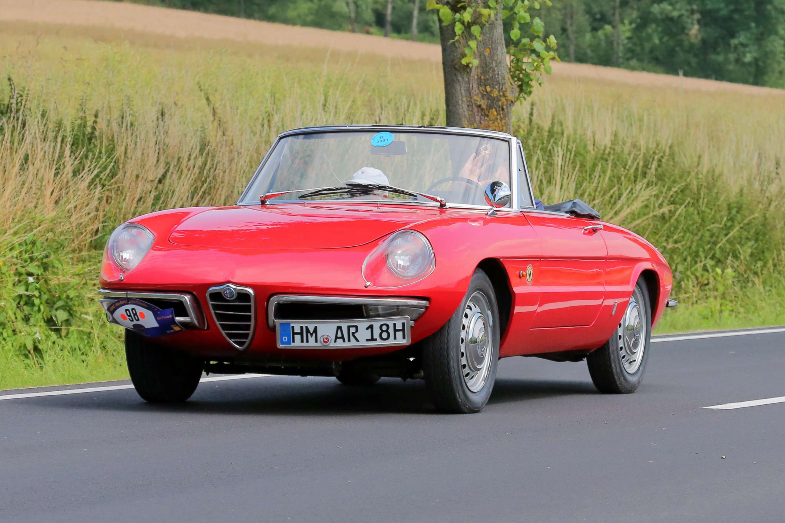 PHOTO: A 1966 Alfa Romeo Spider Duetto is pictured on the road in Bad Pyrmont, Germany, July 17, 2015.