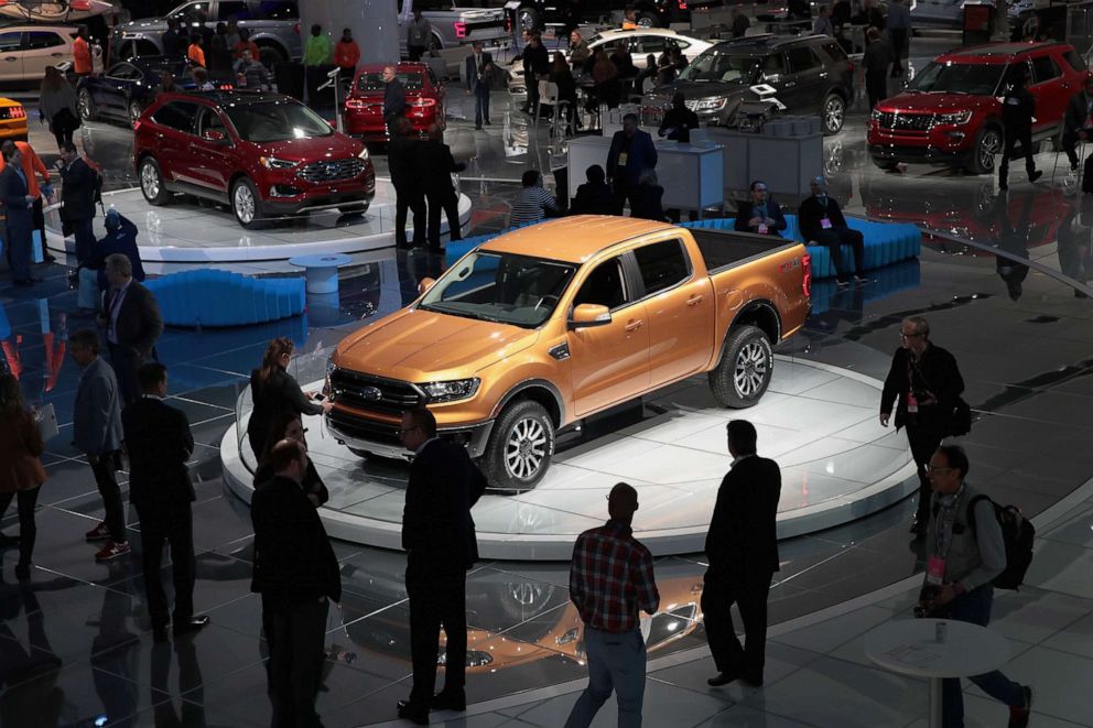 PHOTO: Ford introduces the 2019 Ranger midsize pickup truck at the North American International Auto Show on Jan. 15, 2018 in Detroit.