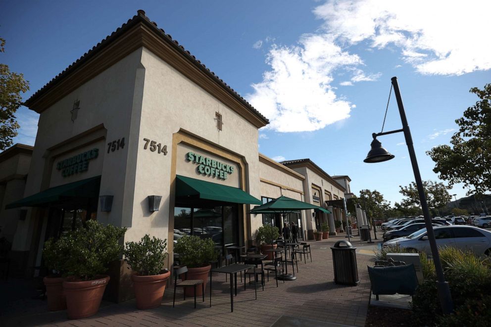 PHOTO: A Starbucks store in Novato, California, is seen Oct. 29, 2021. 