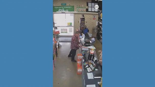 WATCH: Would-be thief foiled by locked door at liquor store