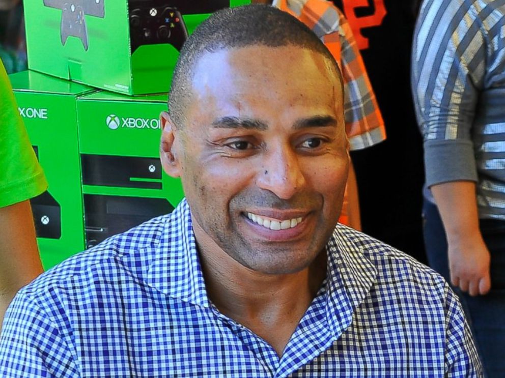 PHOTO: Roger Craig coaches consumers on Xbox One title Forza Motorsport 5, Nov. 24, 2013 to celebrate the launch of Xbox One in Palo Alto, Calif.