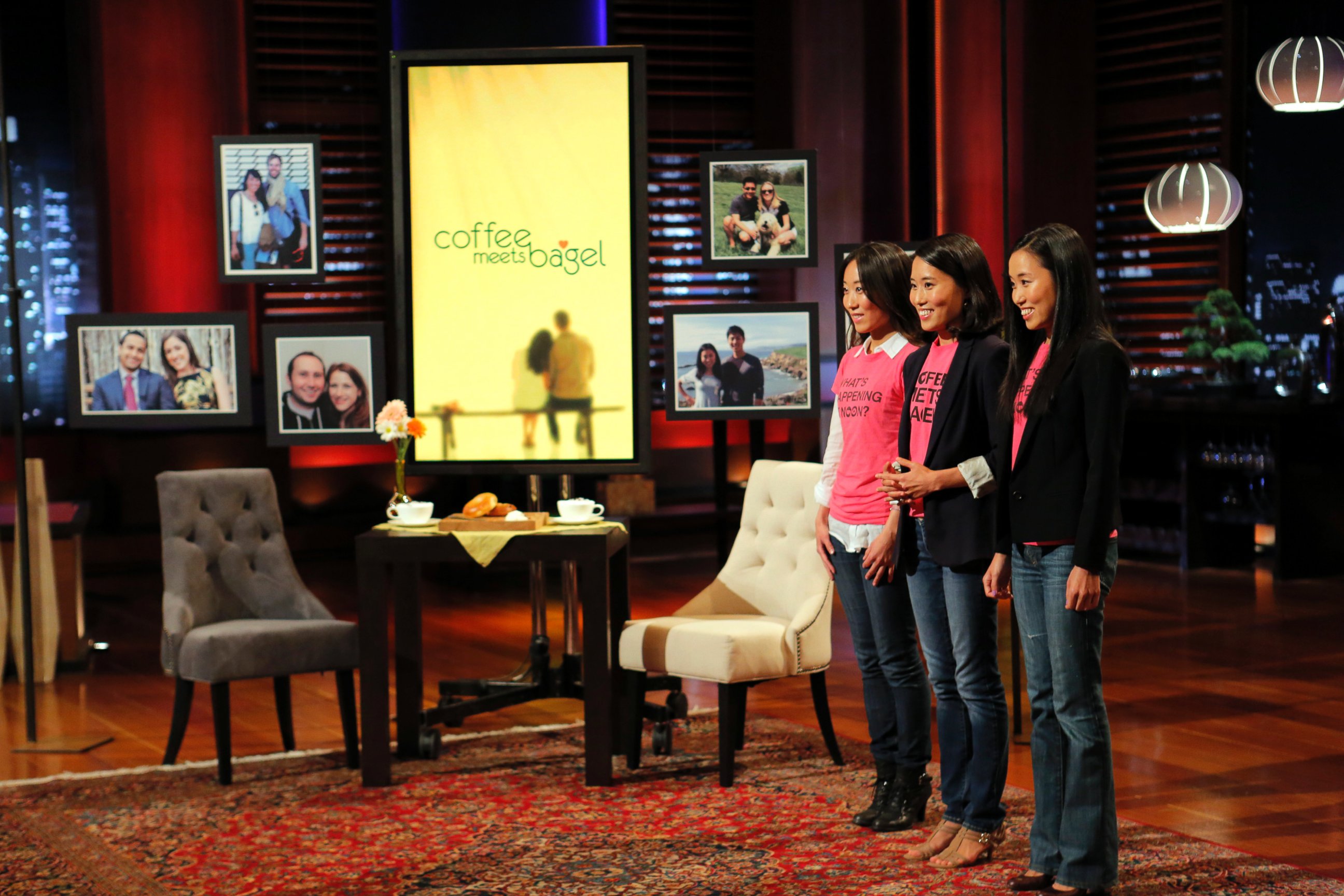 PHOTO: From left, Soo, Arum and Dawoon Kang on an episode of Shark Tank.