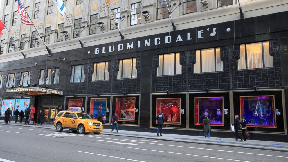 Shoppers pass by Bloomingdale's department store in New York in this Dec. 6, 2012 stock photo.